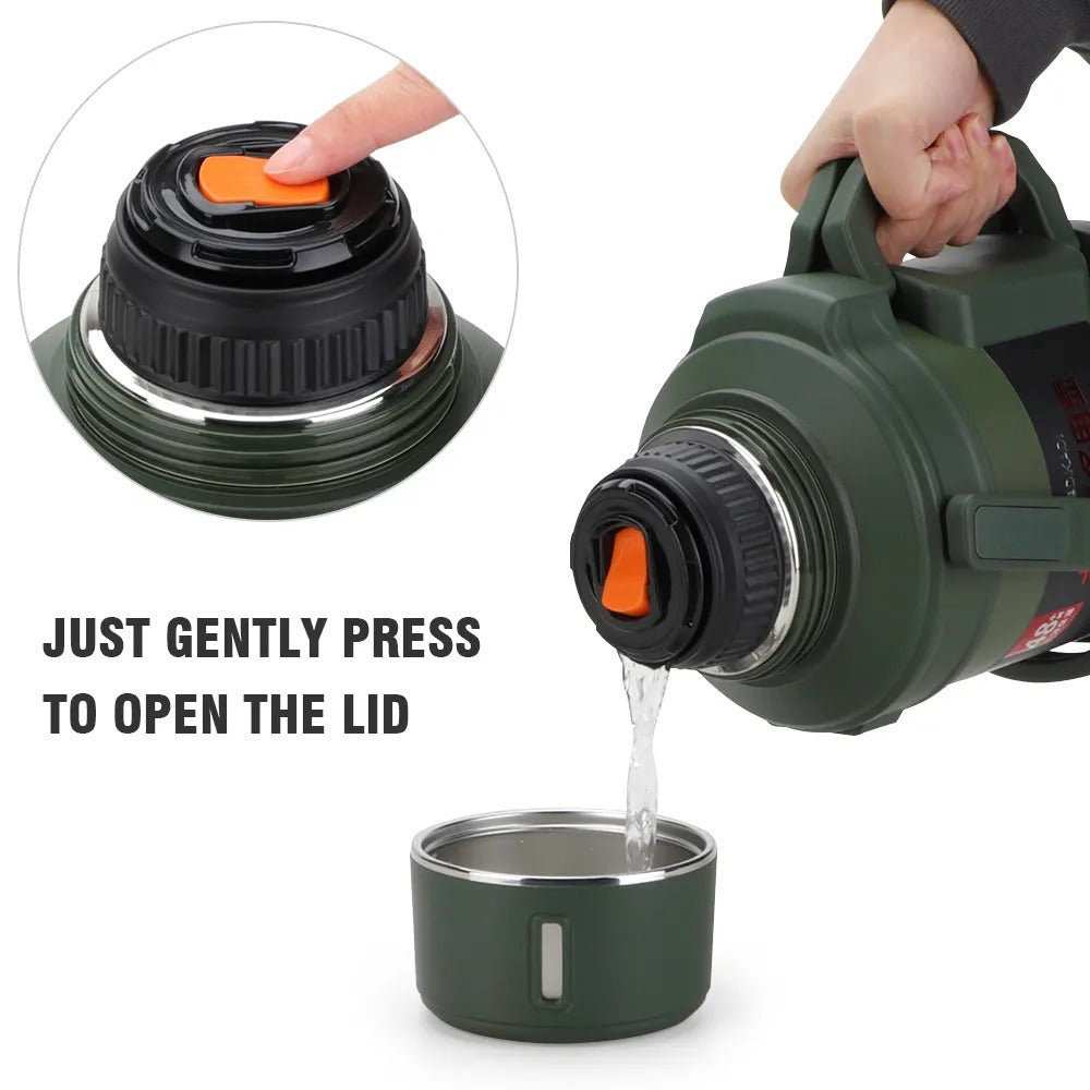 D.kadi KD9104 Vacuum Bottle 4L - Green - Image 3