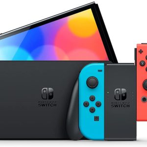 Nintendo Switch OLED Model w/ Neon Red & Neon Blue Joy-Con