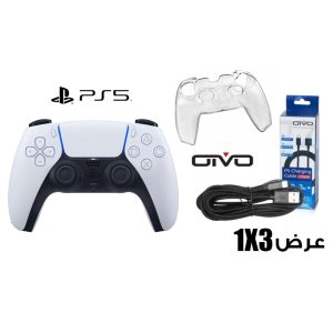 Special Offer Bundle: Sony 5 Controller, Oivo Cable, and Controller Cover