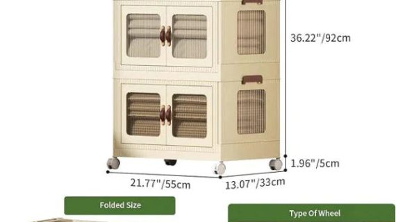 Multifunction eco-friendly storage organizer boxes plastic folding storage cabinet, 3 drawer cabinet size 56*34*93cm - Default Title