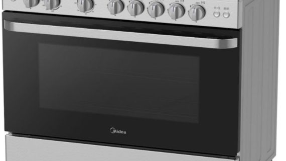 Midea, Gas Cooker 90×60cm, 5 Burner, Gas Oven, Convection, Silver - MFO-MG36LE(SS)-C - Default Title