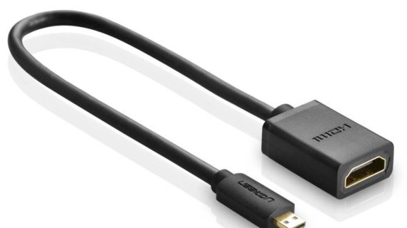 UGREEN Micro HDMI Male to HDMI Female Adapter Cable 22cm(Black) 20134 - Default Title